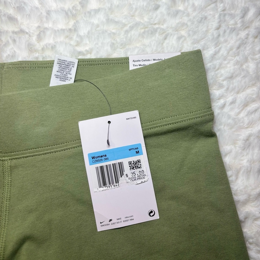 Nike Women's Olive Bike Shorts - Picture 2 of 3